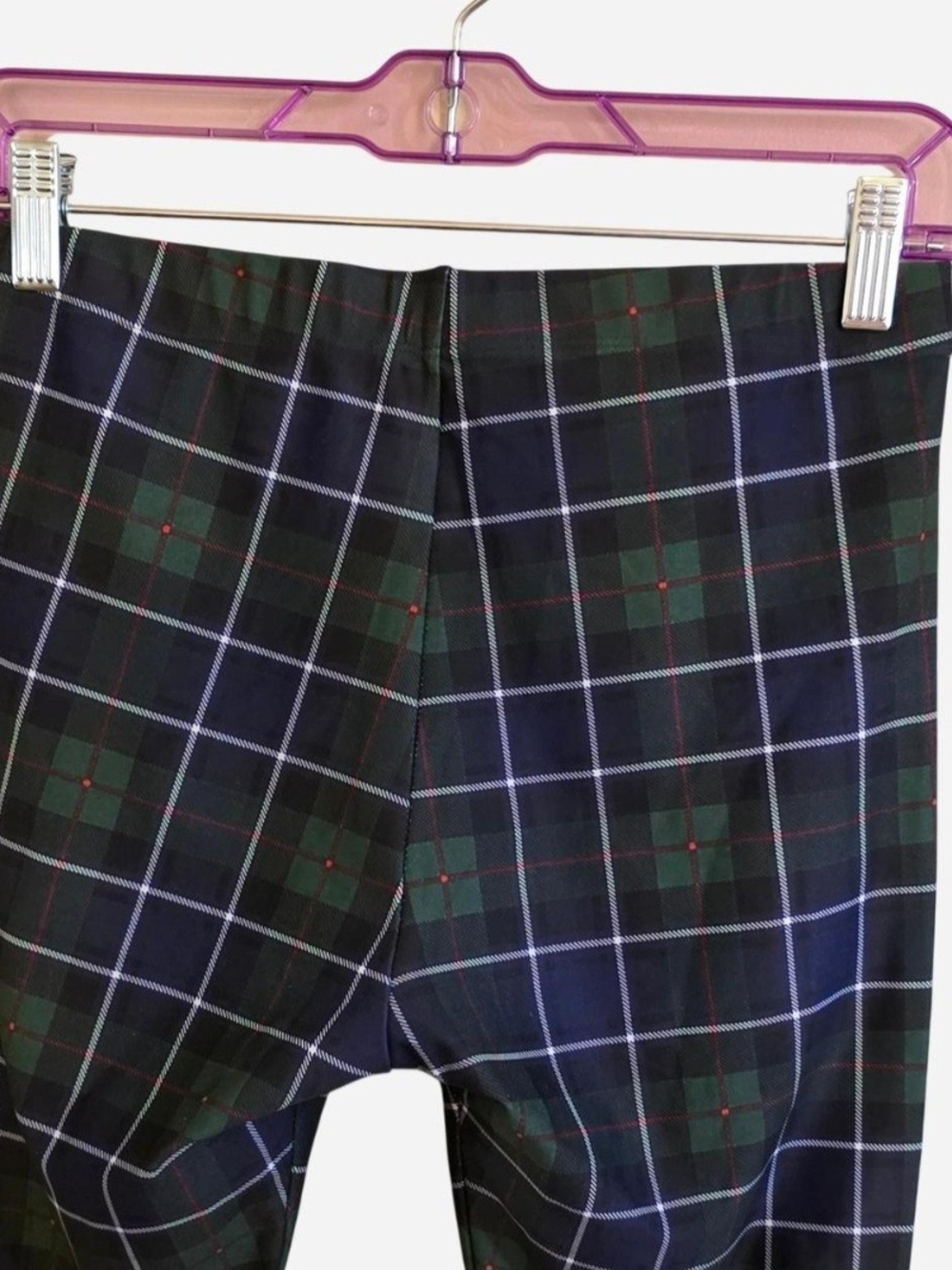 Poprageous Blue & Green Great Scott Leggings Size XL, Punk, Plaid, Tartan - Picture 6 of 8